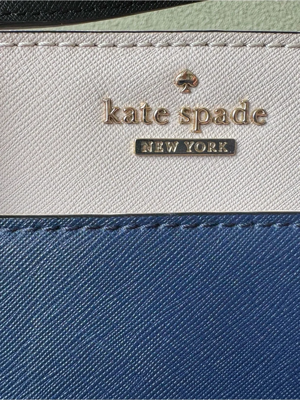 kate spade Navy and cream two handle Tote Bag with crossbody strap. Cameron S338